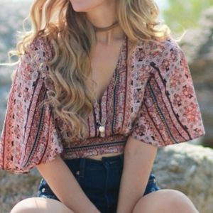 Cotton Candy boho crop